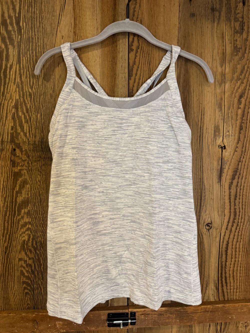 lululemon athletica Heathered Light Gray Strappy Tank